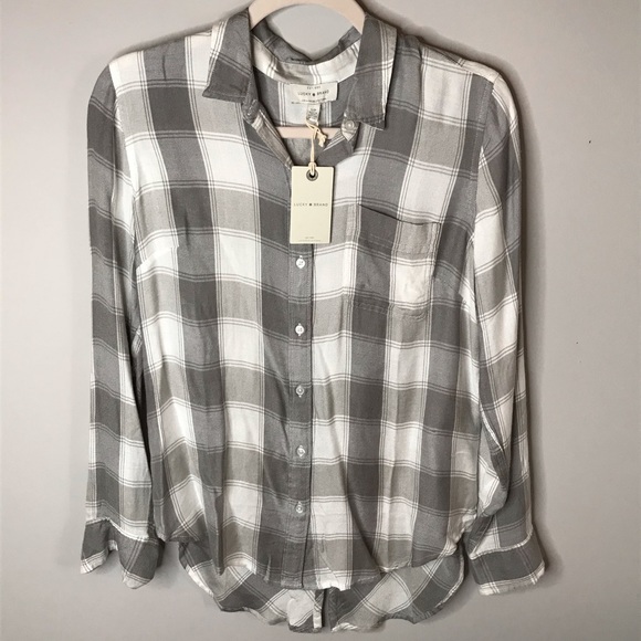 Lucky Brand Tops - Lucky Brand • Gray Flannel Sz S NWT